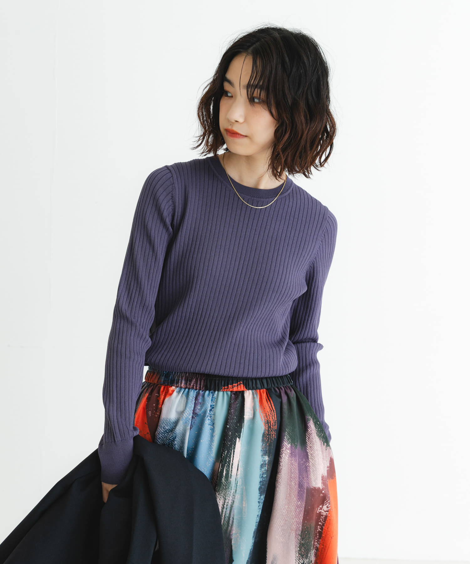 URBAN RESEARCH「『WEB限定』クルーネックコンパクトリブニット」|ニット・セーター|