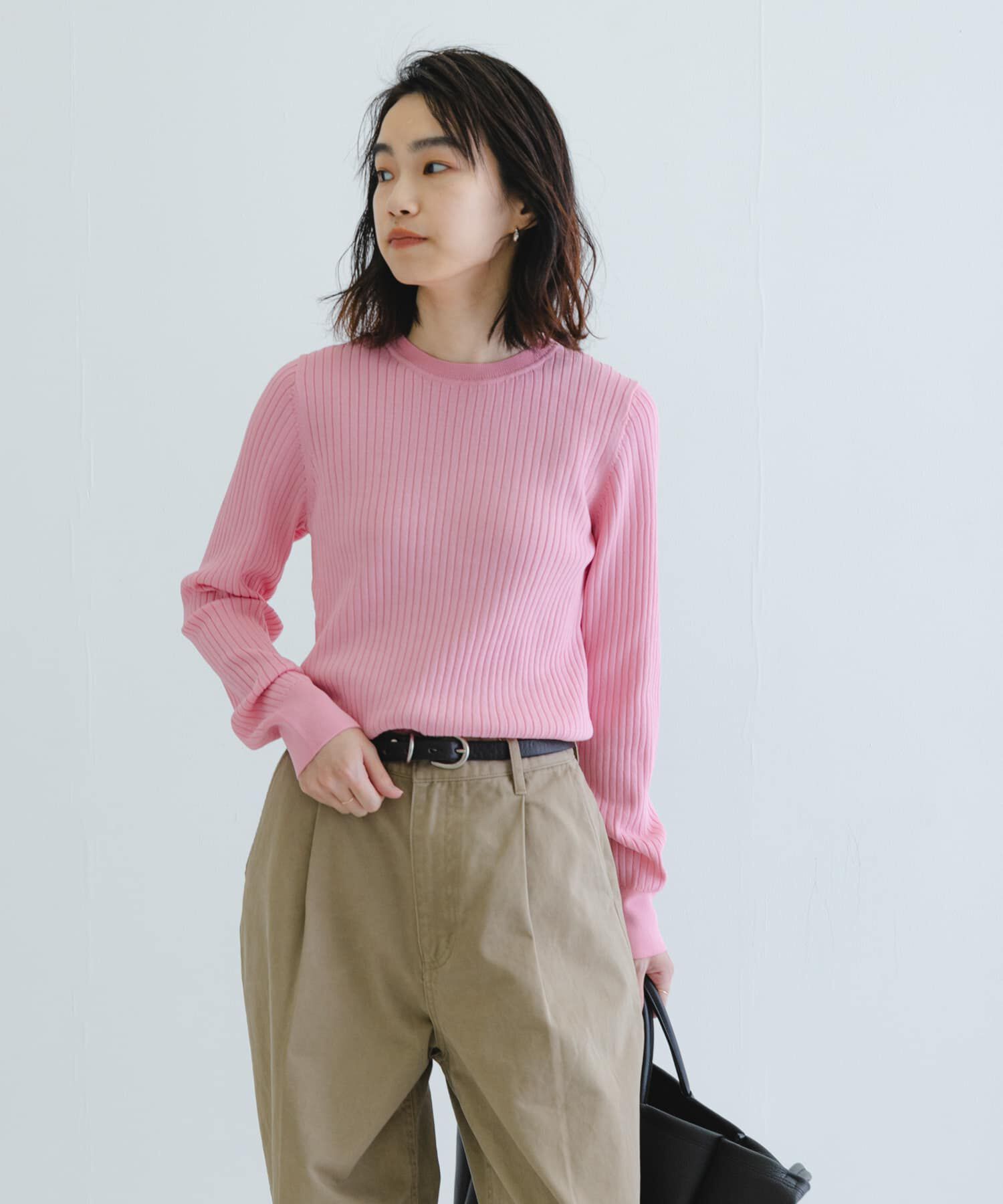 URBAN RESEARCH「『WEB限定』クルーネックコンパクトリブニット」|ニット・セーター|