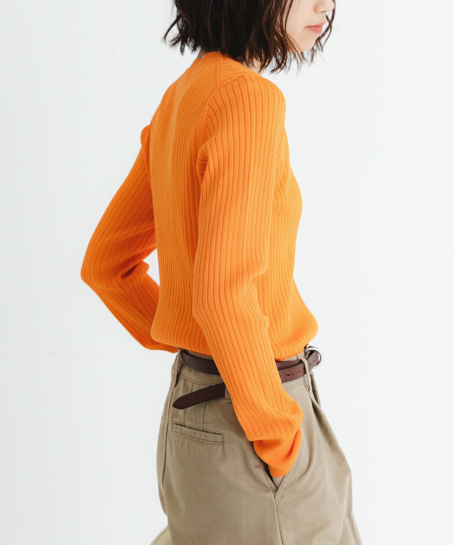 URBAN RESEARCH「『WEB限定』クルーネックコンパクトリブニット」|ニット・セーター|