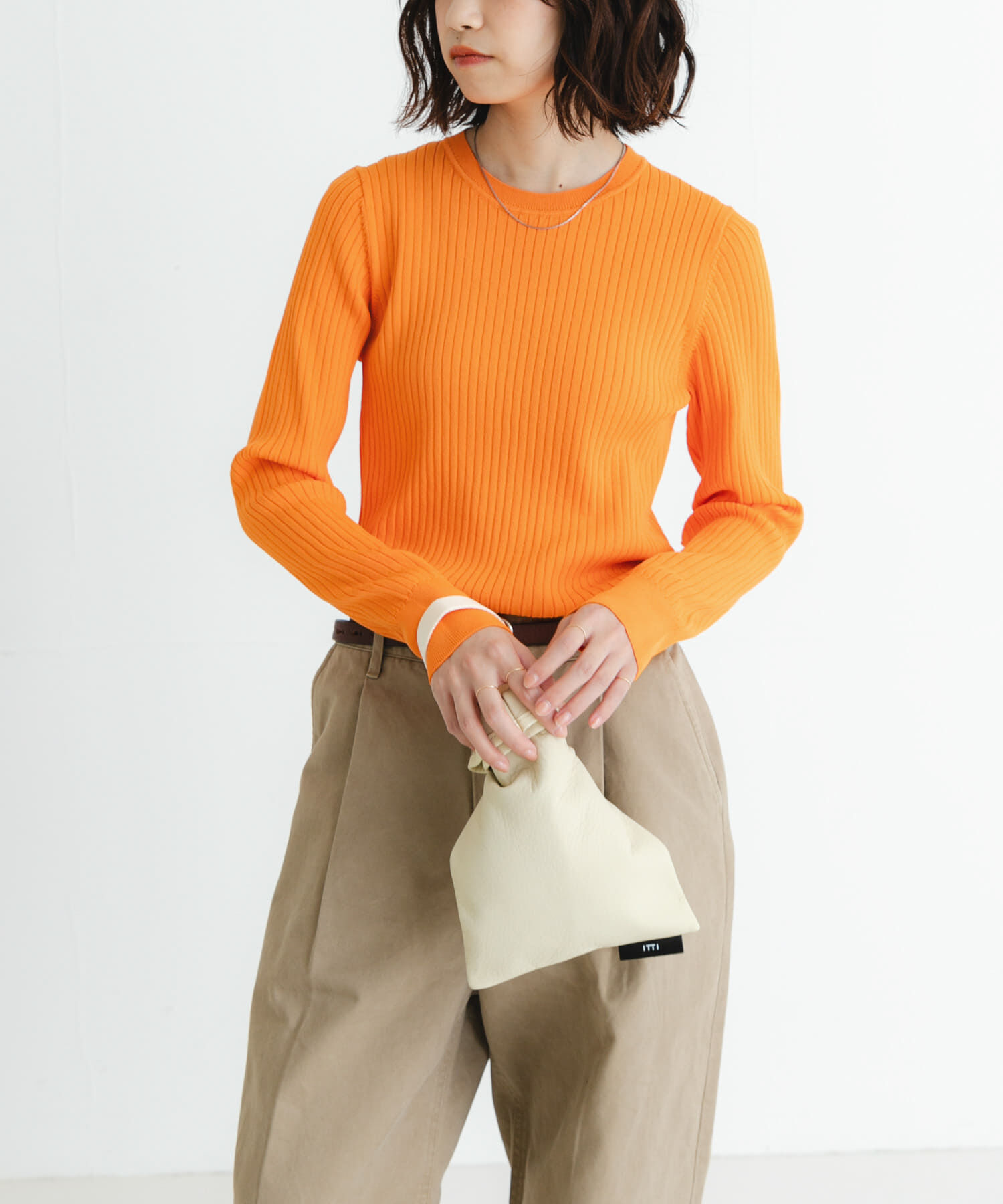 URBAN RESEARCH「『WEB限定』クルーネックコンパクトリブニット」|ニット・セーター|