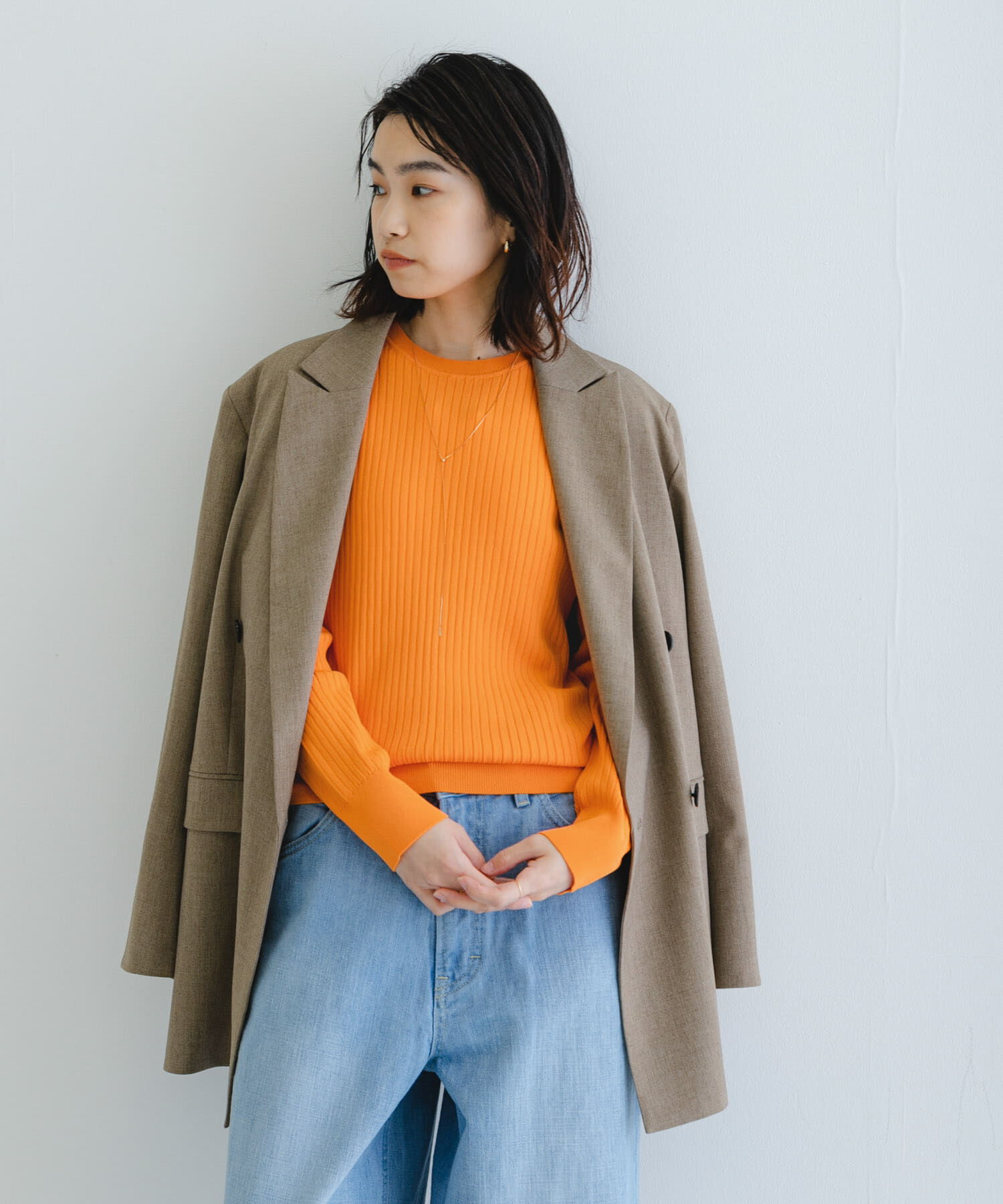 URBAN RESEARCH「『WEB限定』クルーネックコンパクトリブニット」|ニット・セーター|