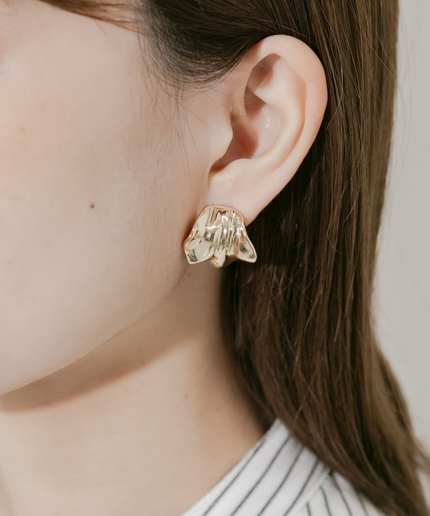 SMELLY「ニュアンスワイドメタルイヤリング」|イヤリング|