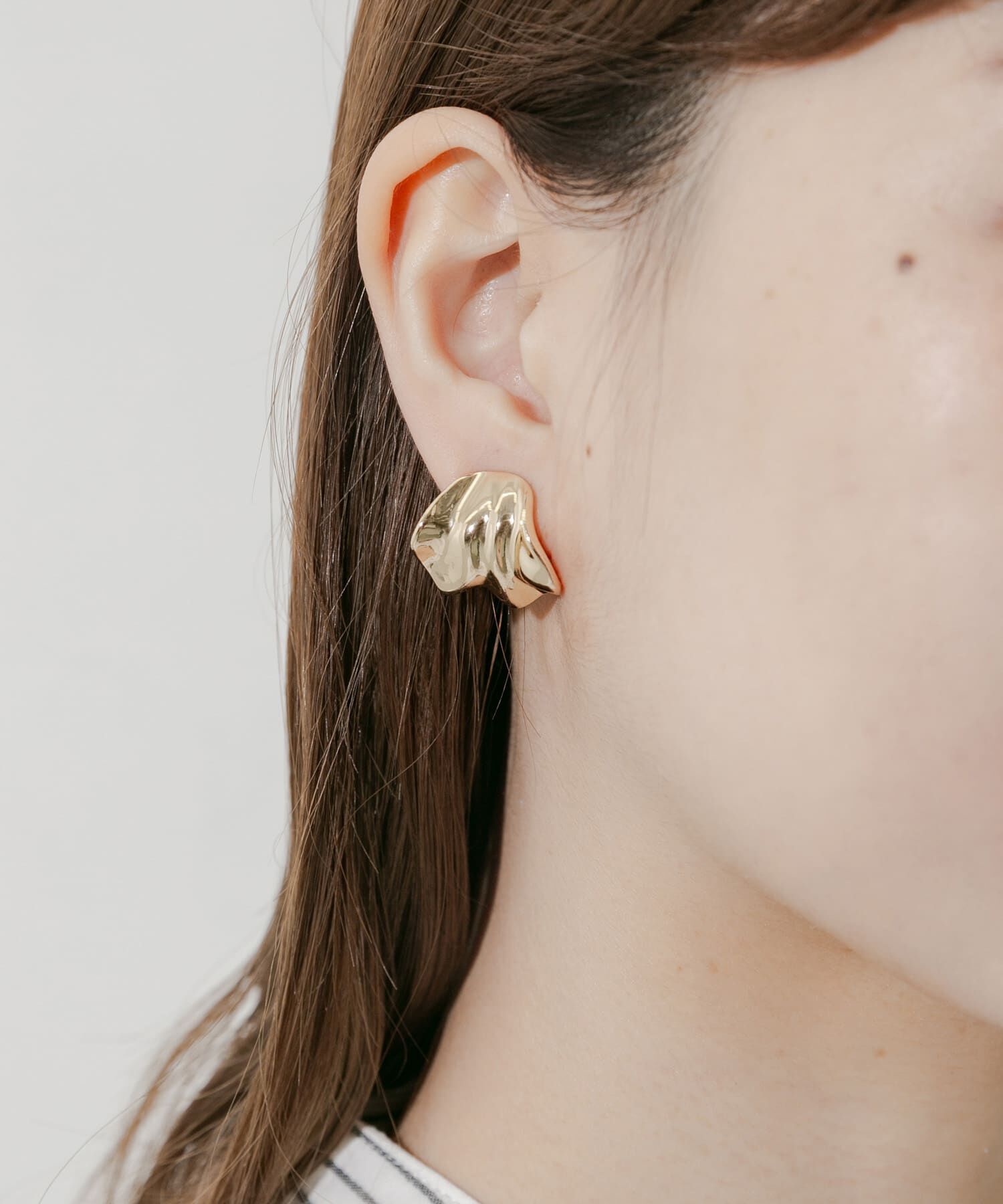 SMELLY「ニュアンスワイドメタルイヤリング」|イヤリング|