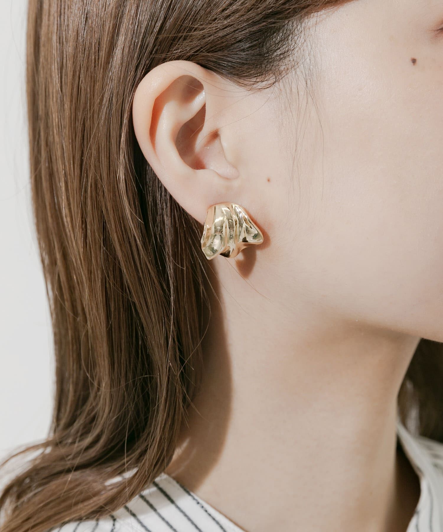 SMELLY「ニュアンスワイドメタルイヤリング」|イヤリング|