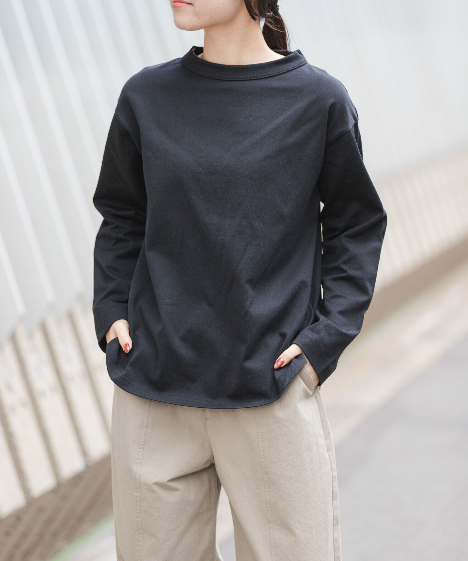 URBAN RESEARCH DOORS「FORK&SPOON　ボトルネックロングスリーブTシャツ」|Tシャツ・カットソー|