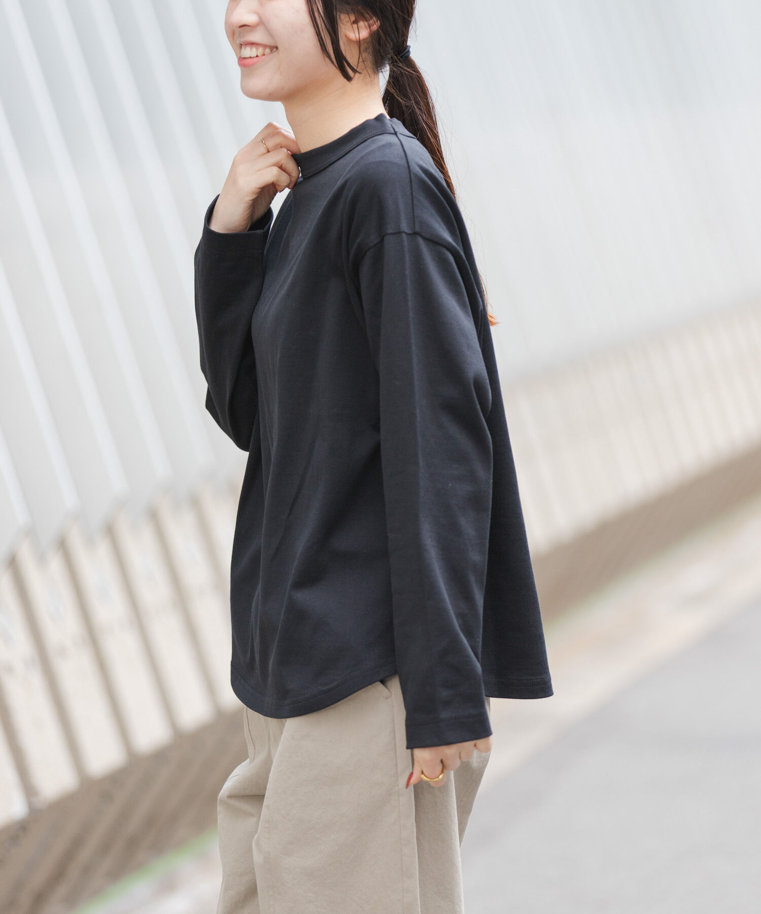 URBAN RESEARCH DOORS「FORK&SPOON　ボトルネックロングスリーブTシャツ」|Tシャツ・カットソー|