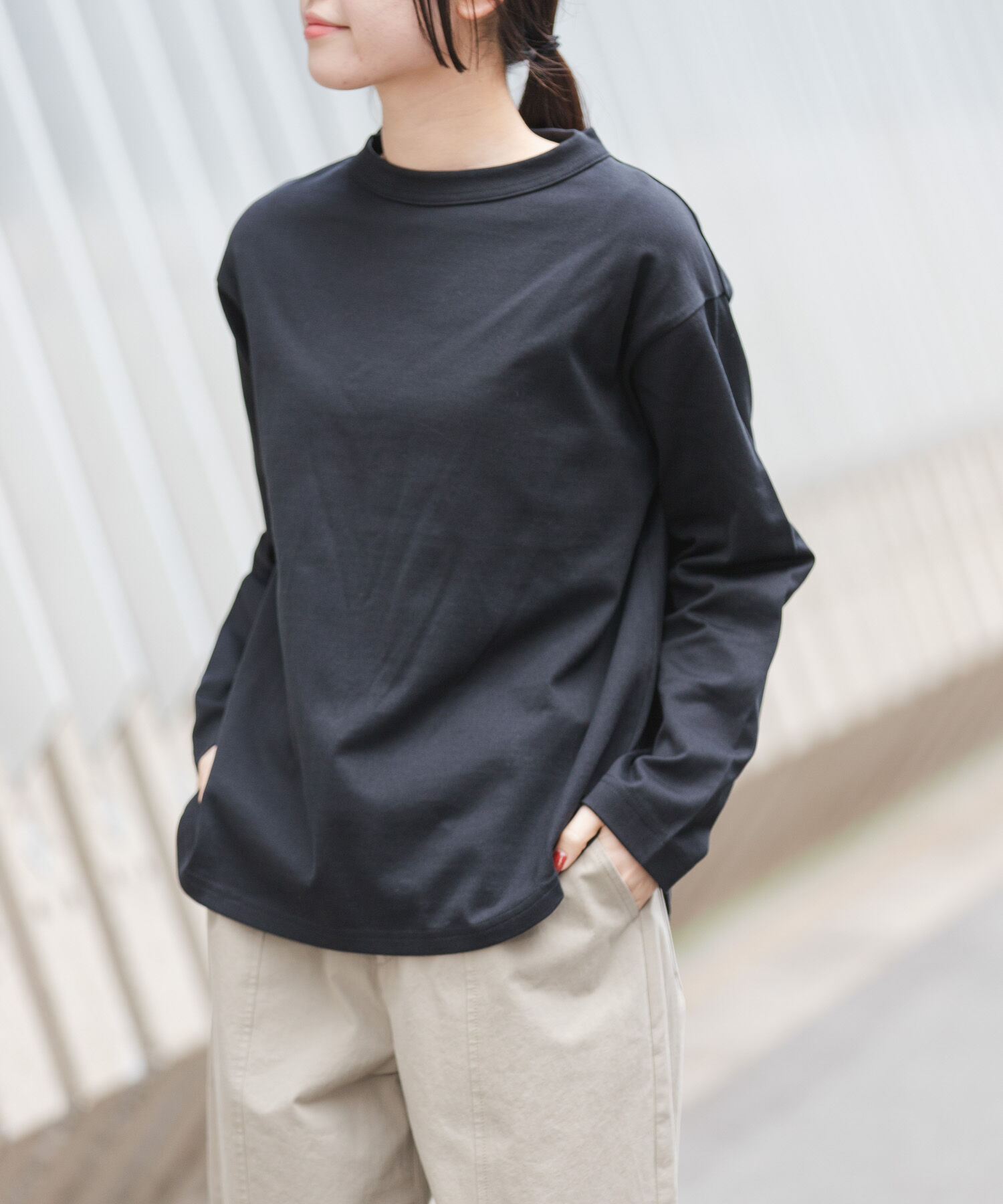 URBAN RESEARCH DOORS「FORK&SPOON　ボトルネックロングスリーブTシャツ」|Tシャツ・カットソー|