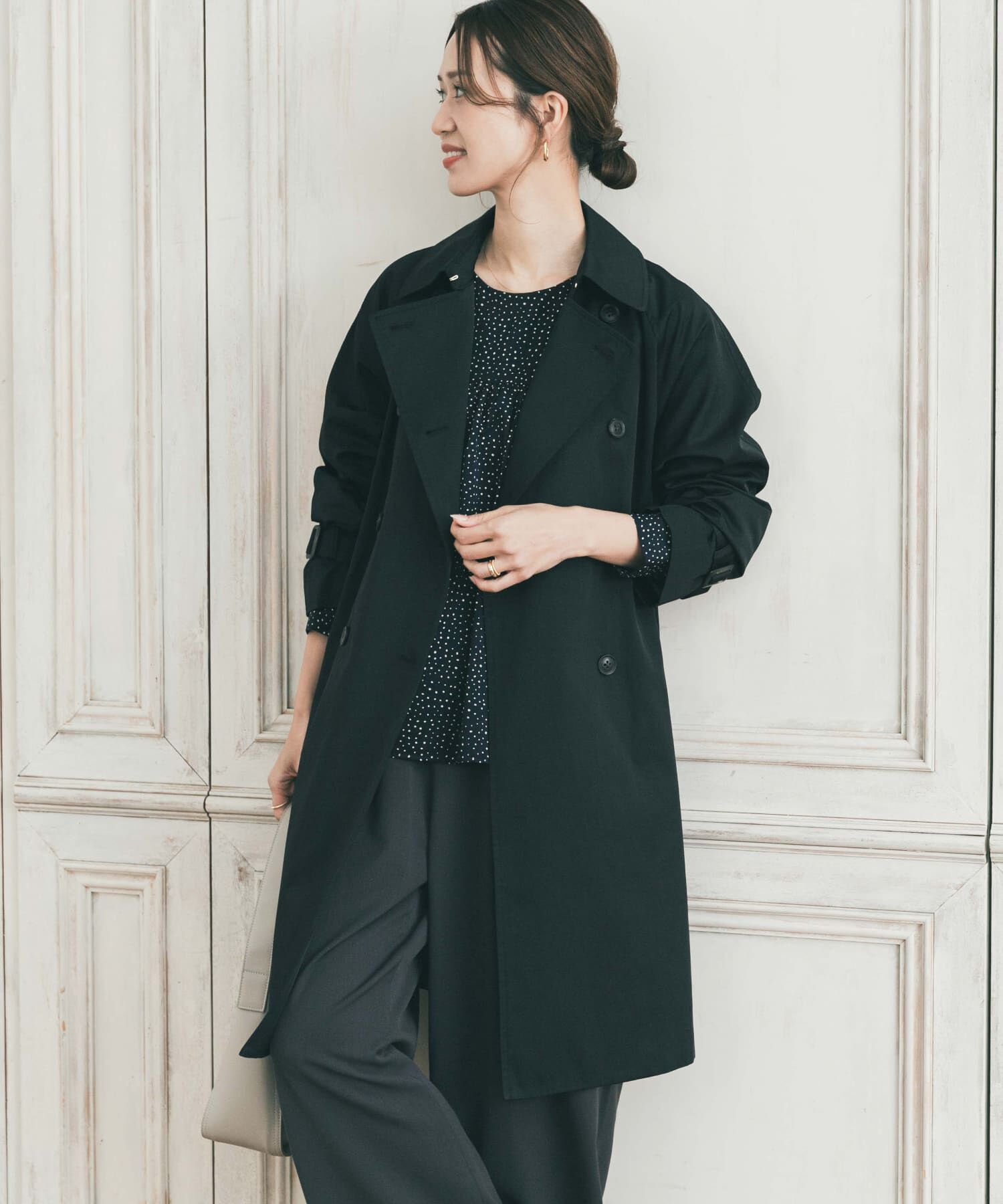 URBAN RESEARCH DOORS「撥水トレンチコート」|トレンチコート|ネイビー