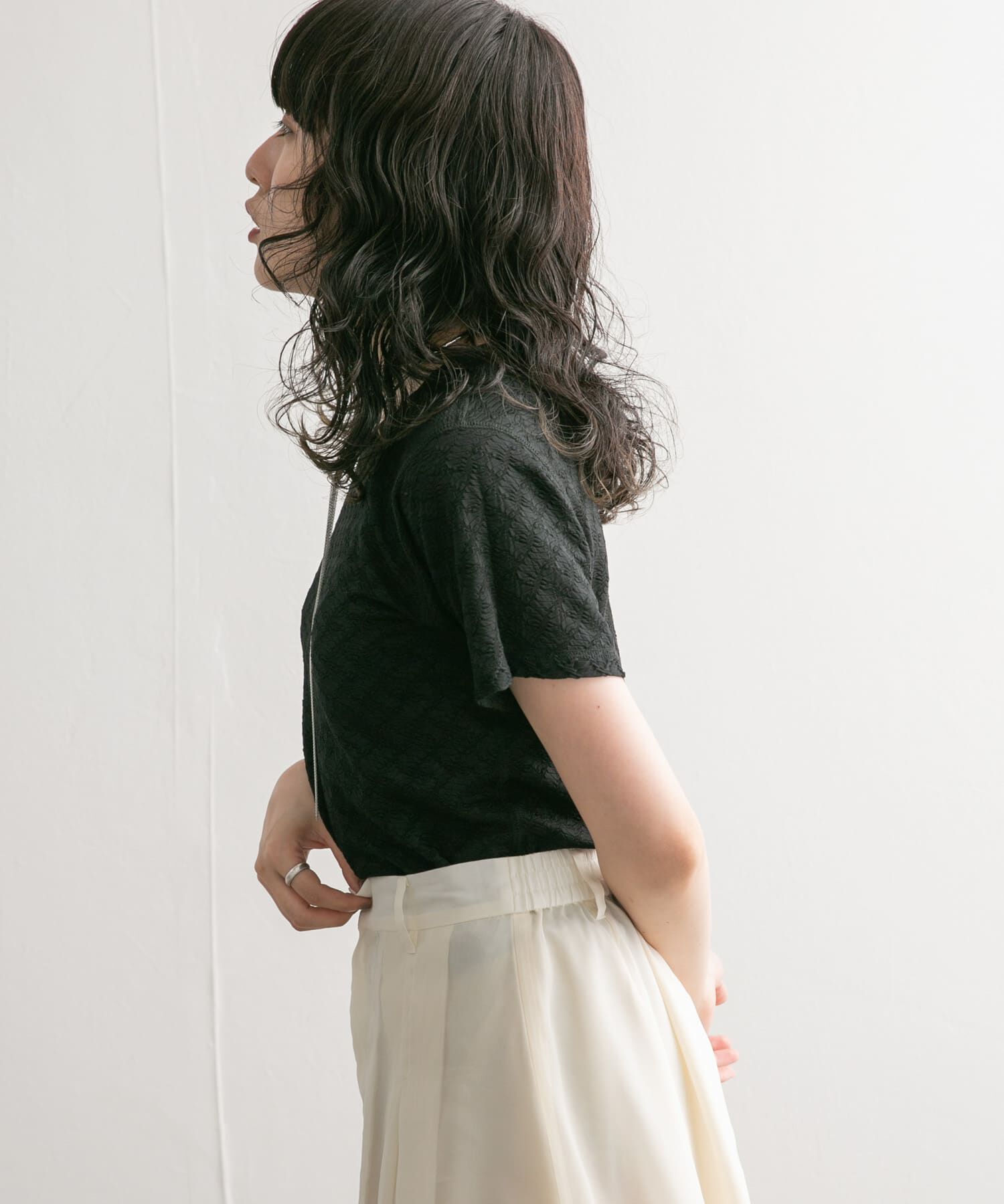  「ステッチデザインシャーリングTEE」|Tシャツ・カットソー|