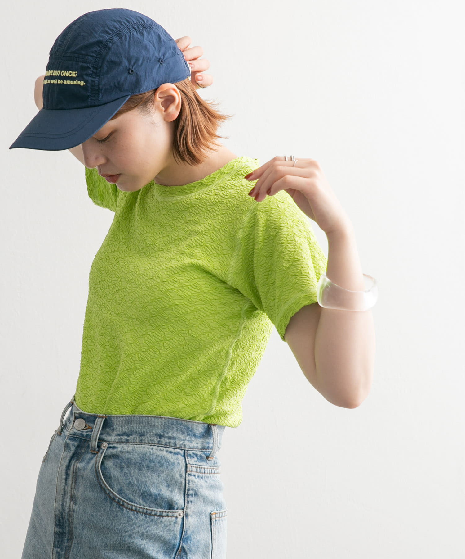  「ステッチデザインシャーリングTEE」|Tシャツ・カットソー|