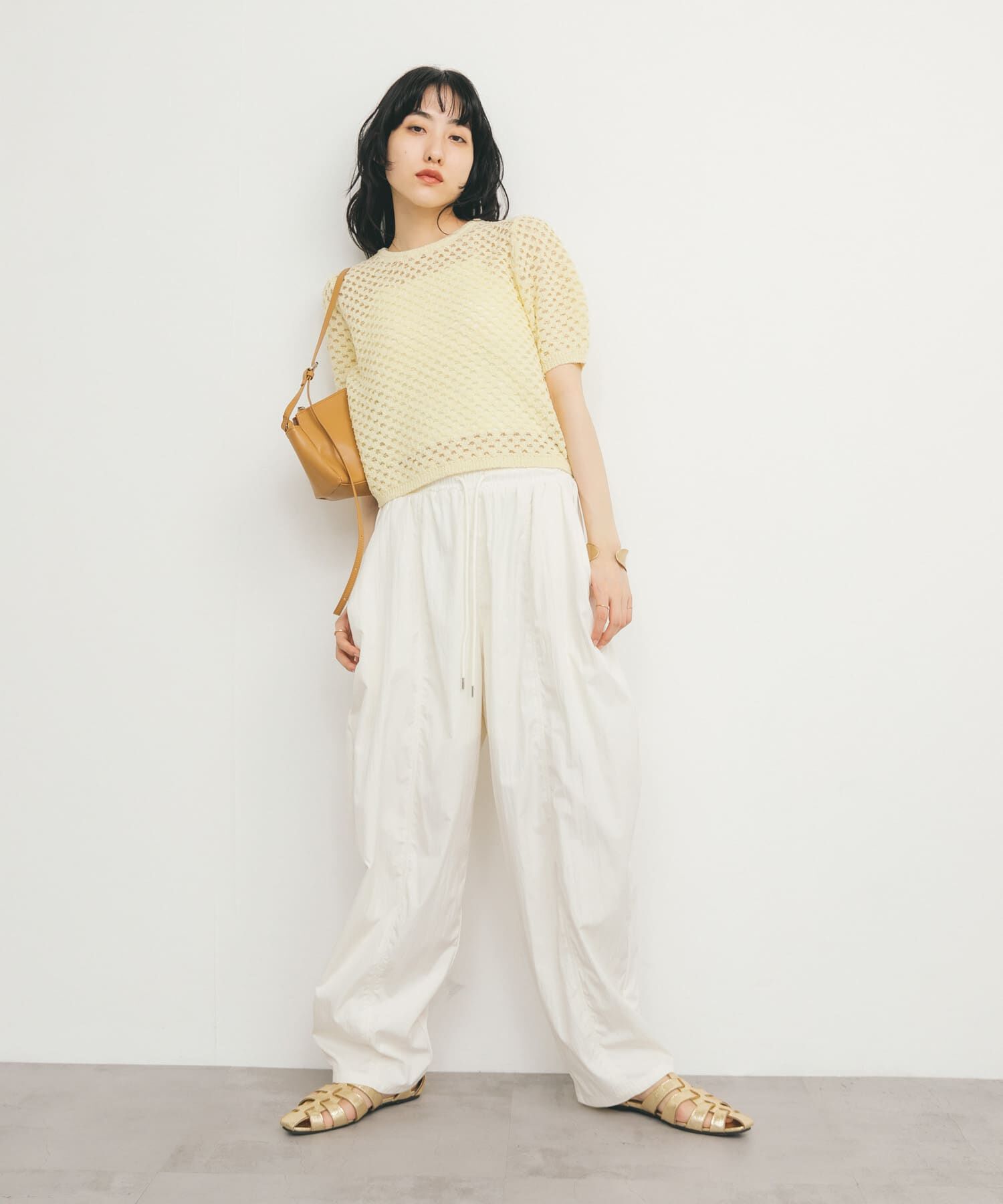  「ループヤーンメッシュプルオーバー」|ニット・セーター|