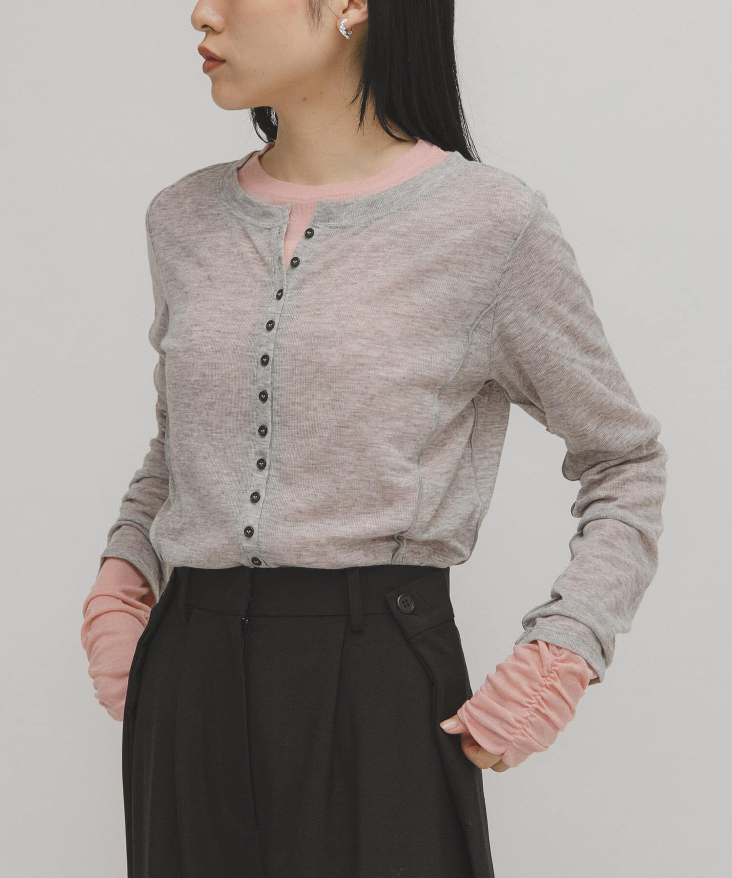  「バイカラーレイヤードカットソー」|Tシャツ・カットソー|