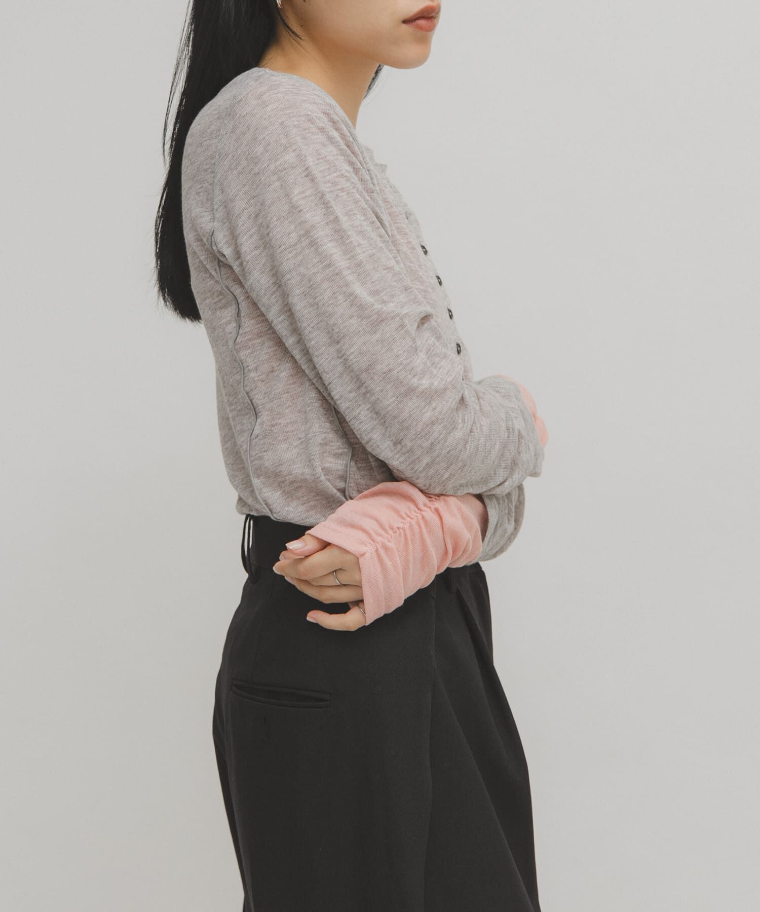  「バイカラーレイヤードカットソー」|Tシャツ・カットソー|