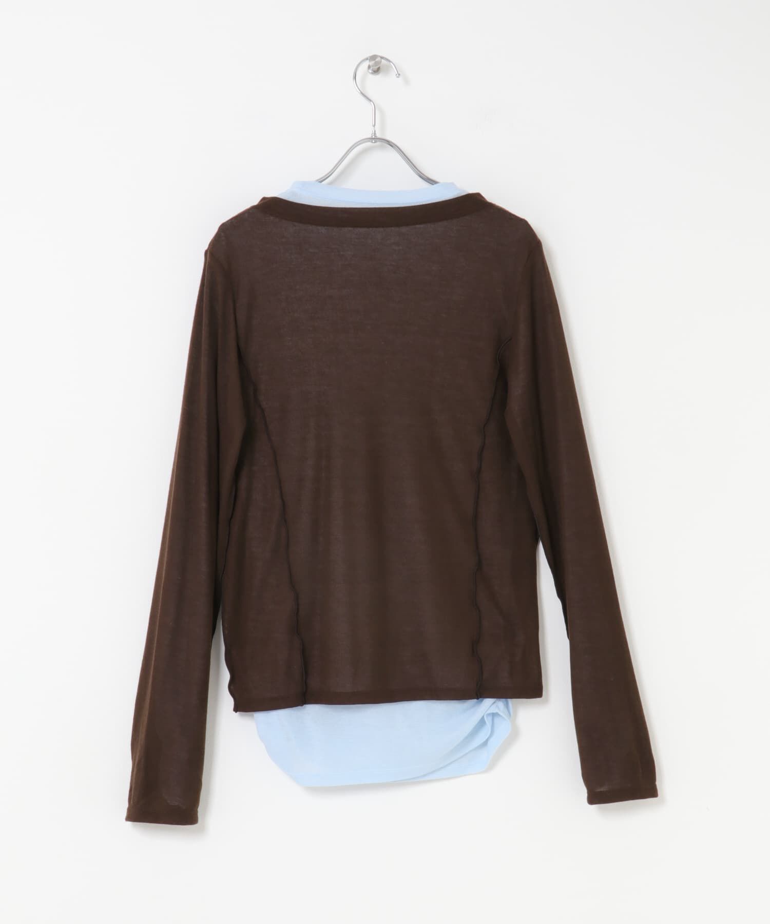  「バイカラーレイヤードカットソー」|Tシャツ・カットソー|