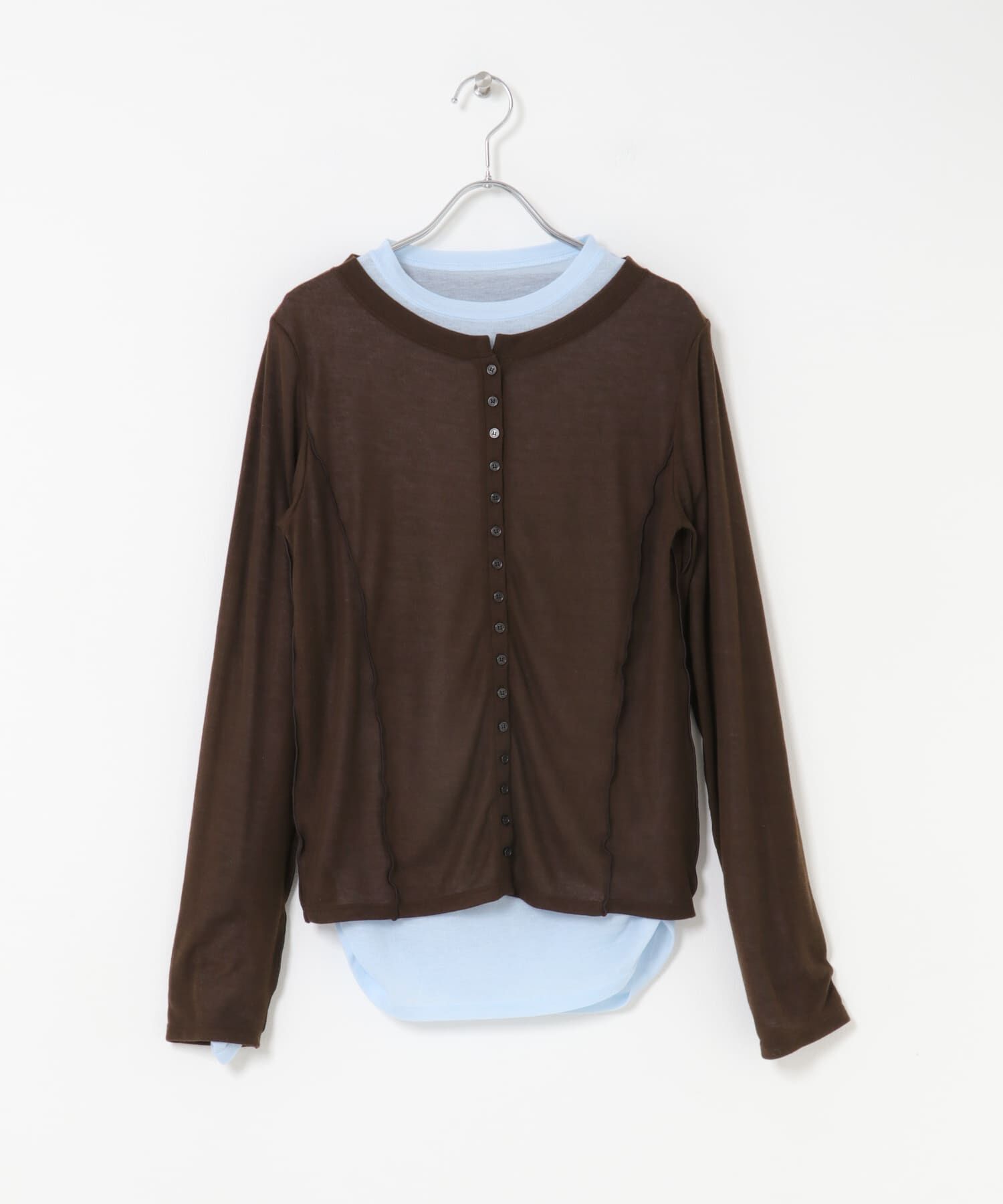  「バイカラーレイヤードカットソー」|Tシャツ・カットソー|