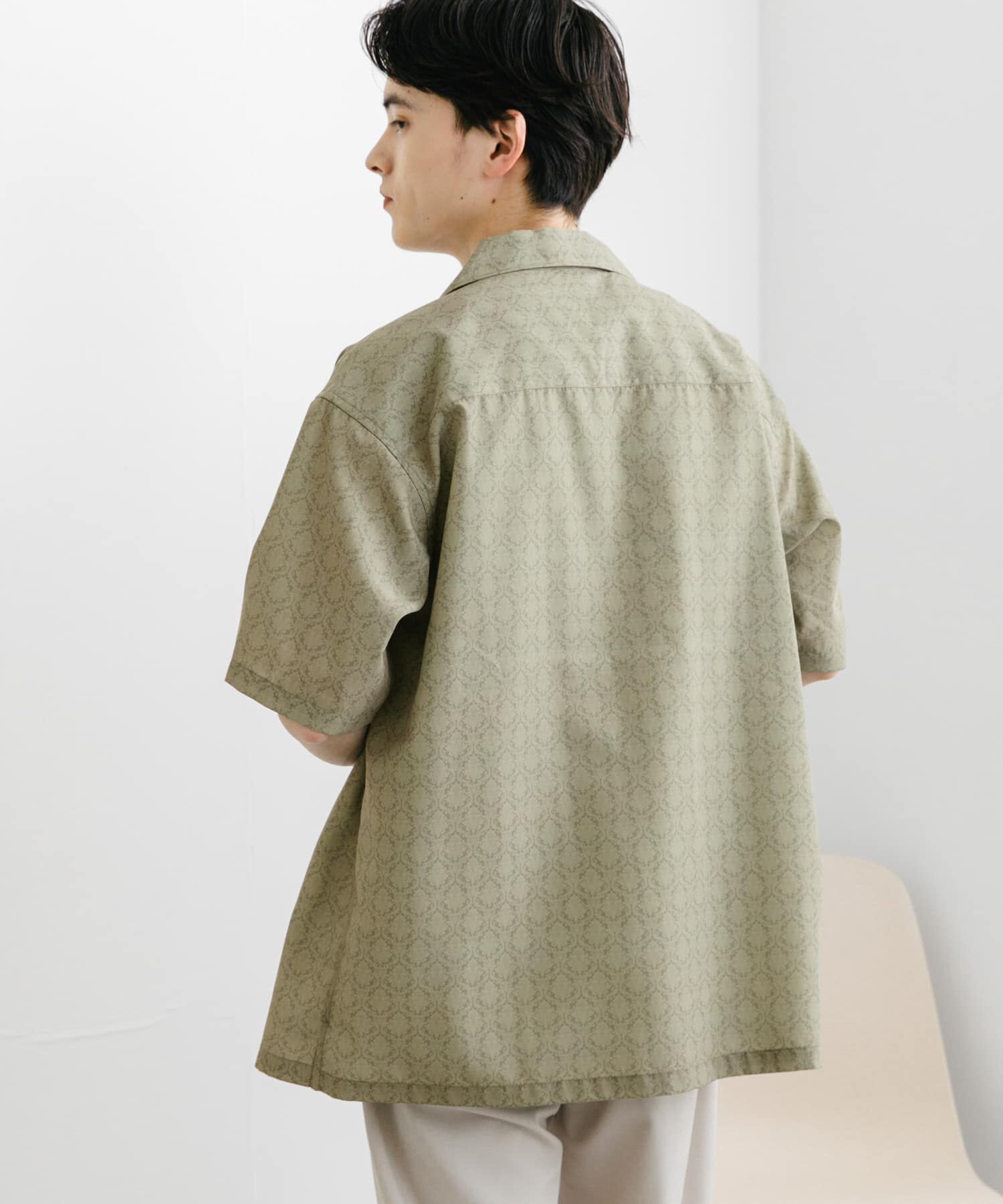 SENSE OF PLACE by URBAN RESEARCH「ダマスクオープンカラーショートスリーブシャツ」|シャツ・ブラウス|