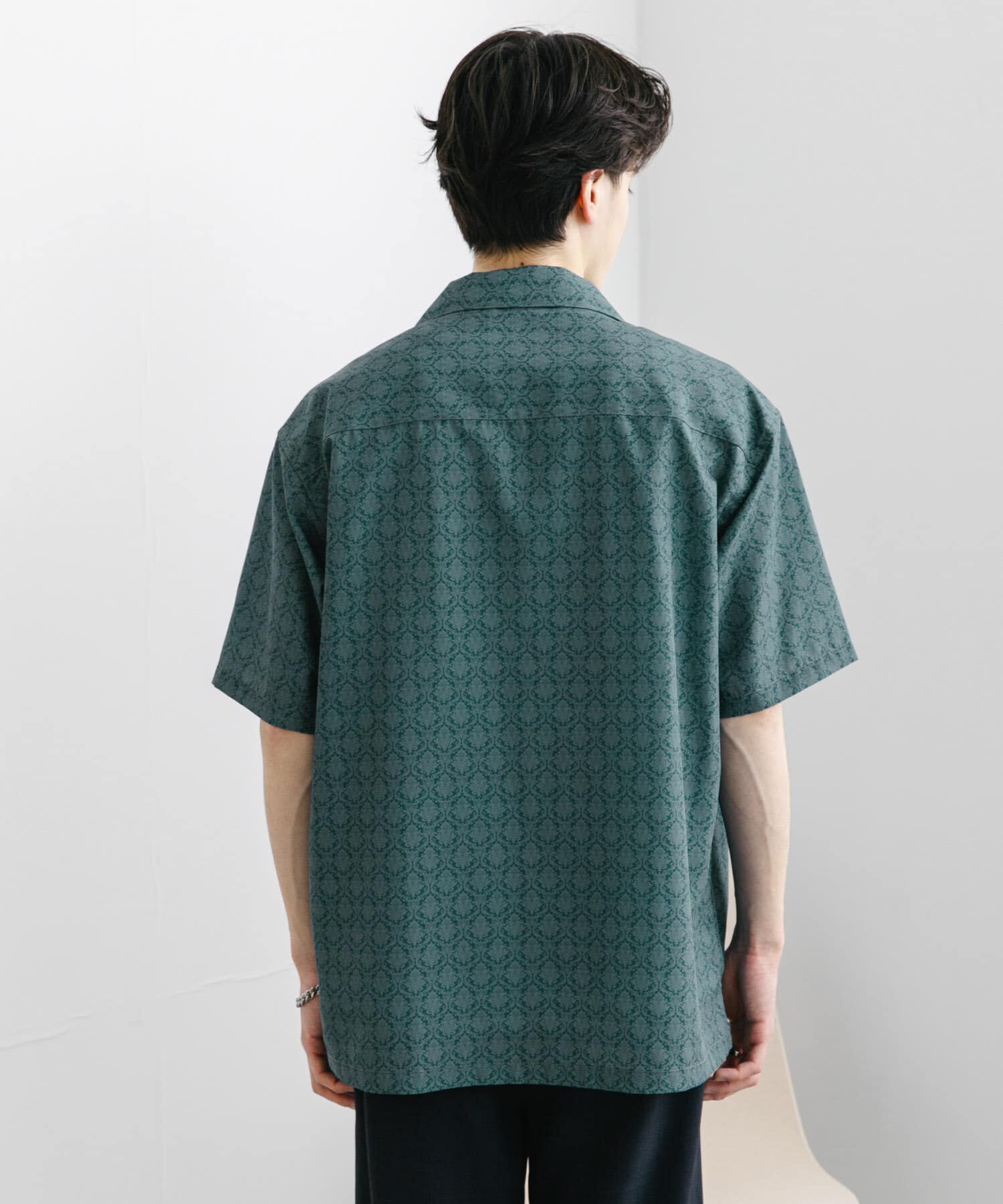 SENSE OF PLACE by URBAN RESEARCH「ダマスクオープンカラーショートスリーブシャツ」|シャツ・ブラウス|