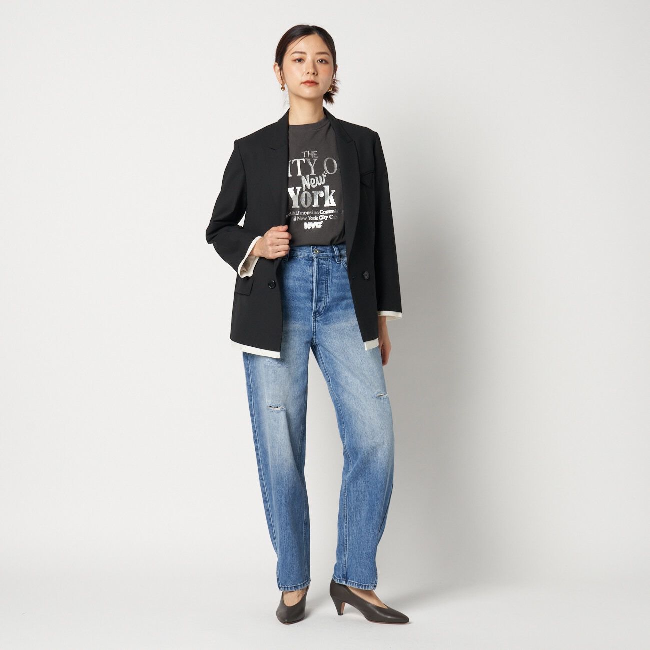  「GOOD ROCK SPEED NYC METALLIC PRINT NS」|Tシャツ・カットソー|