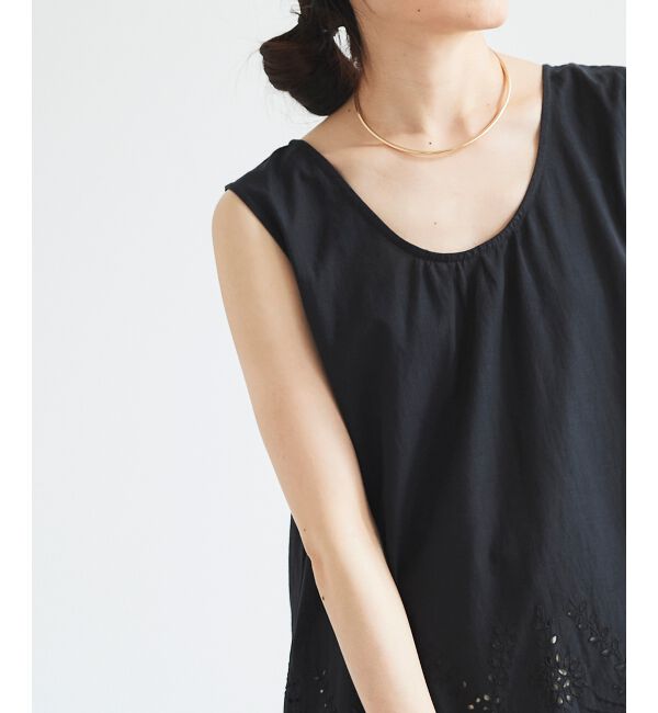  「コットンレースノースリーブブラウス」|シャツ・ブラウス|