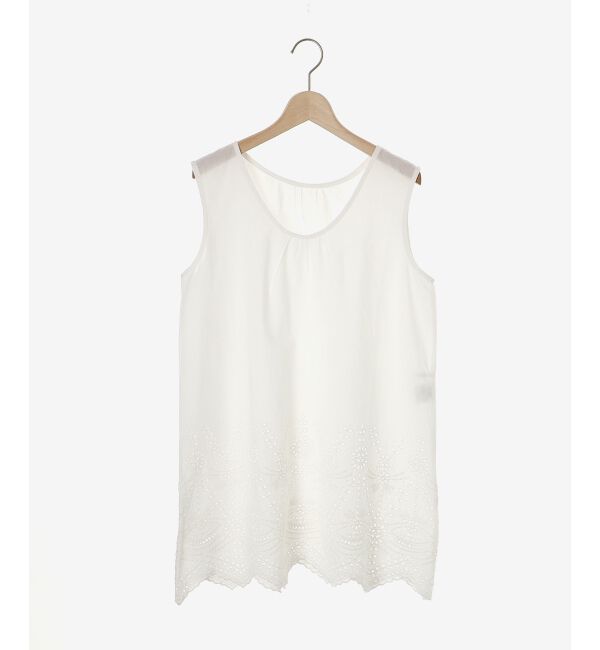  「コットンレースノースリーブブラウス」|シャツ・ブラウス|