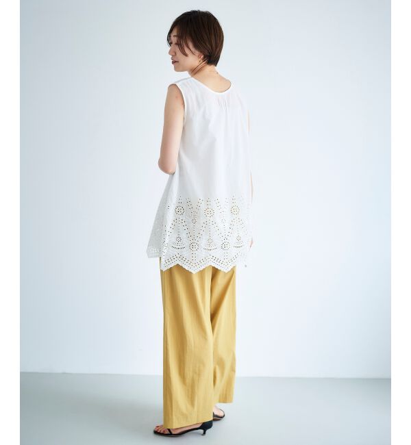  「コットンレースノースリーブブラウス」|シャツ・ブラウス|