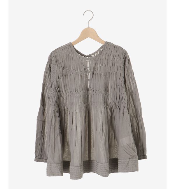 le.coeur blanc「《手洗い可能》TORRAZZO DONNAタックギャザーブラウス」|シャツ・ブラウス|