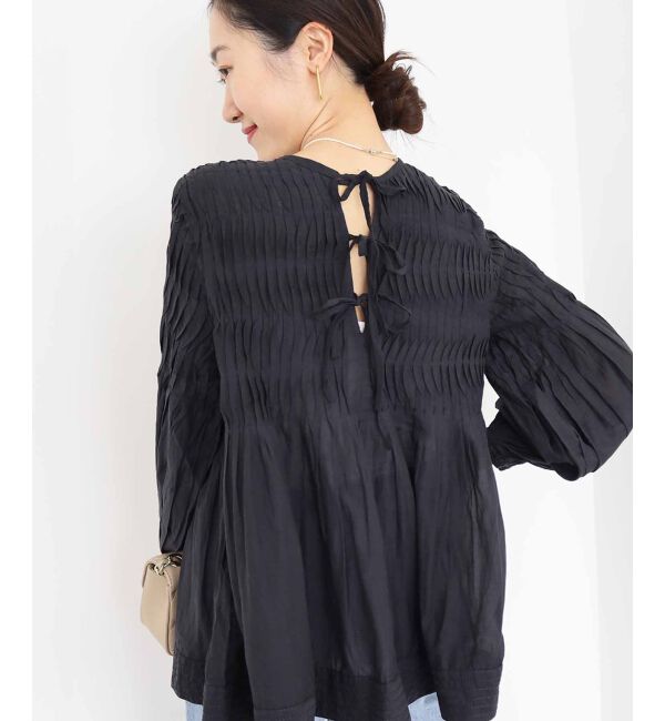 le.coeur blanc「《手洗い可能》TORRAZZO DONNAタックギャザーブラウス」|シャツ・ブラウス|