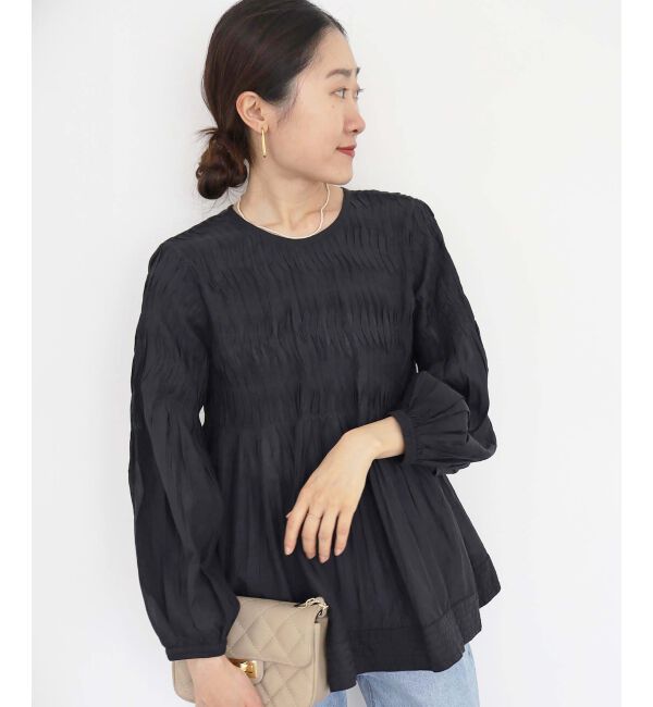 le.coeur blanc「《手洗い可能》TORRAZZO DONNAタックギャザーブラウス」|シャツ・ブラウス|