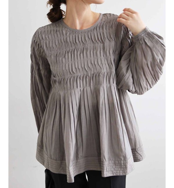 le.coeur blanc「《手洗い可能》TORRAZZO DONNAタックギャザーブラウス」|シャツ・ブラウス|