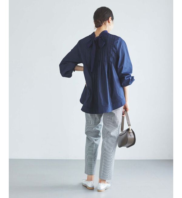 le.coeur blanc「《手洗い可能》TORRAZZO DONNAニット&times;布帛ブラウス」|シャツ・ブラウス|