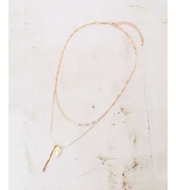 le.coeur blanc「パール&times;バー2連ネックレス」|ネックレス|