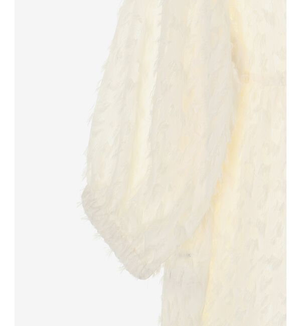 le.coeur blanc「《手洗い可能》フリンジジャガードペプラムブラウス」|シャツ・ブラウス|