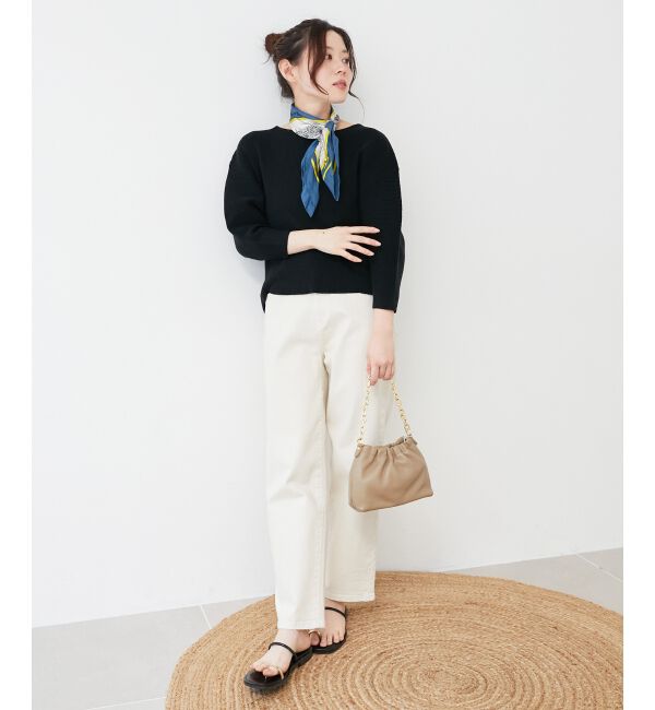 le.coeur blanc「《手洗い可能》バックパールリブニット」|ニット・セーター|