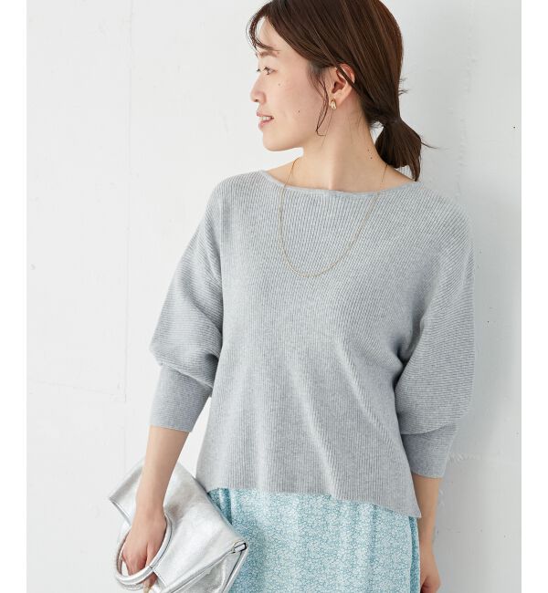 le.coeur blanc「《手洗い可能》バックパールリブニット」|ニット・セーター|
