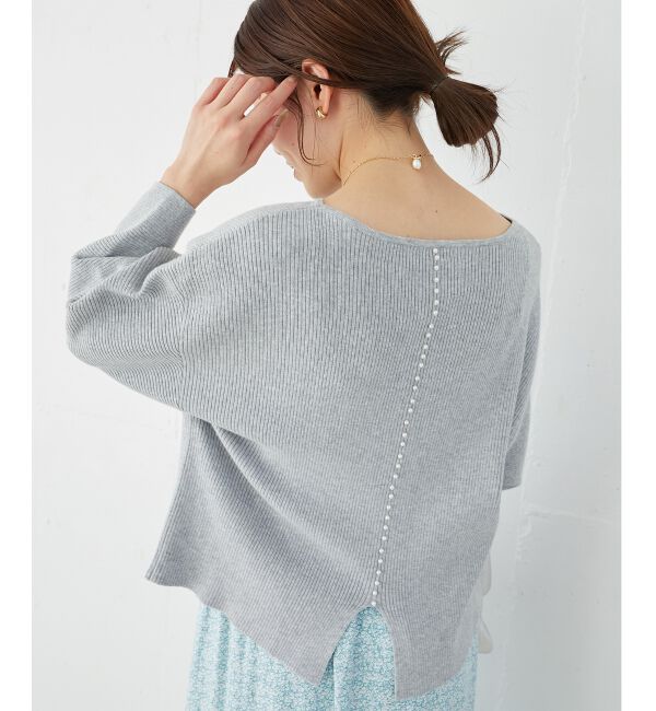 le.coeur blanc「《手洗い可能》バックパールリブニット」|ニット・セーター|