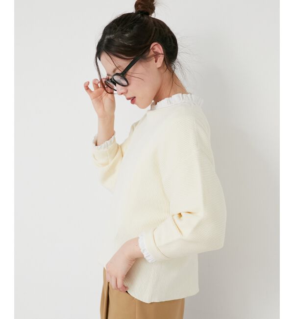le.coeur blanc「《手洗い可能》バックパールリブニット」|ニット・セーター|