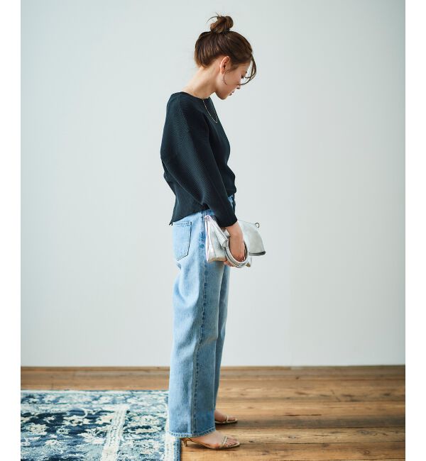 le.coeur blanc「《手洗い可能》バックパールリブニット」|ニット・セーター|