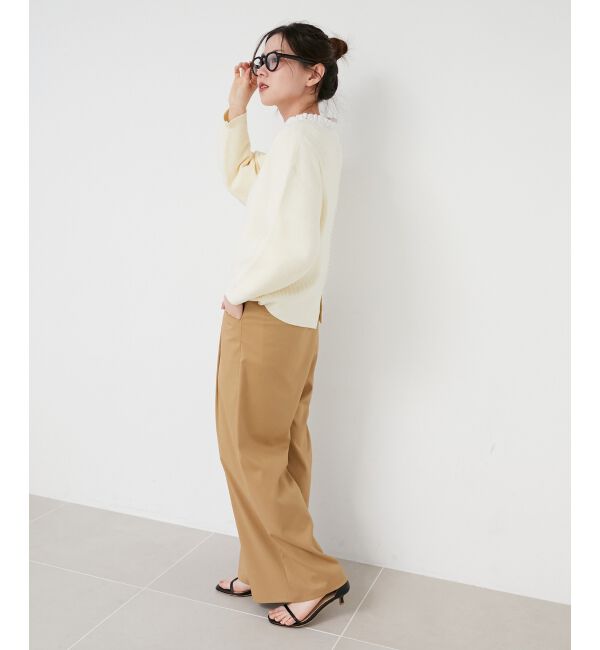 le.coeur blanc「《手洗い可能》バックパールリブニット」|ニット・セーター|