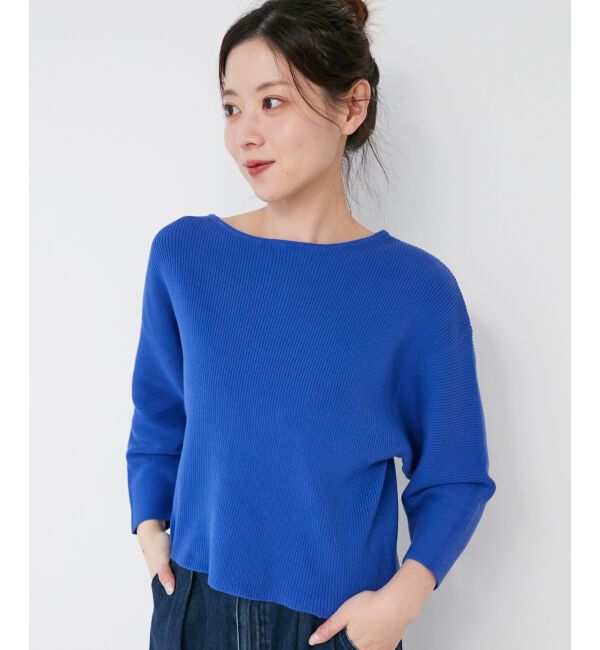 le.coeur blanc「《手洗い可能》バックパールリブニット」|ニット・セーター|