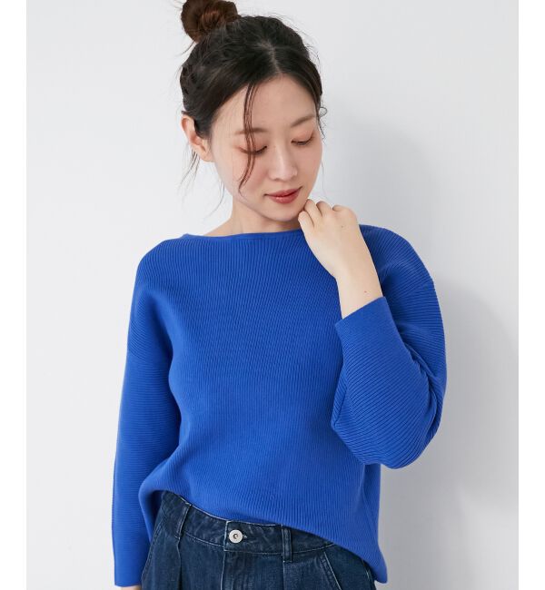 le.coeur blanc「《手洗い可能》バックパールリブニット」|ニット・セーター|