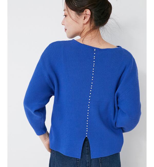 le.coeur blanc「《手洗い可能》バックパールリブニット」|ニット・セーター|