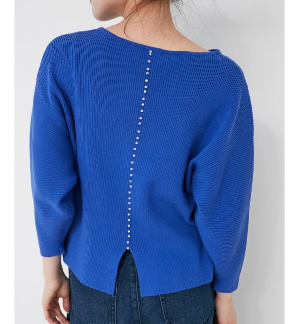 le.coeur blanc「《手洗い可能》バックパールリブニット」|ニット・セーター|