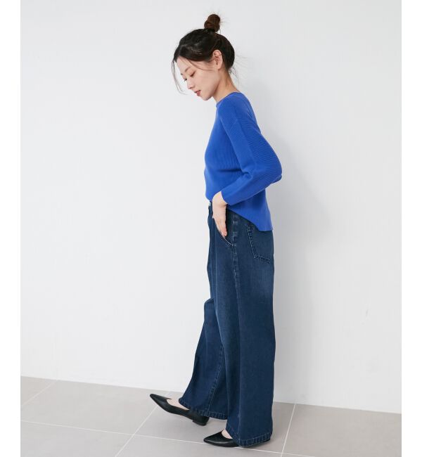 le.coeur blanc「《手洗い可能》バックパールリブニット」|ニット・セーター|