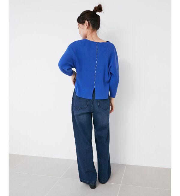 le.coeur blanc「《手洗い可能》バックパールリブニット」|ニット・セーター|