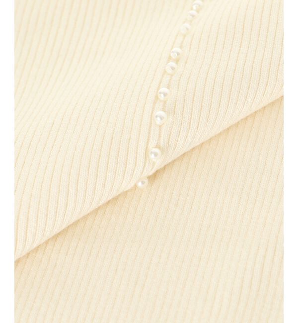le.coeur blanc「《手洗い可能》バックパールリブニット」|ニット・セーター|