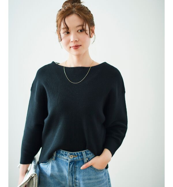 le.coeur blanc「《手洗い可能》バックパールリブニット」|ニット・セーター|