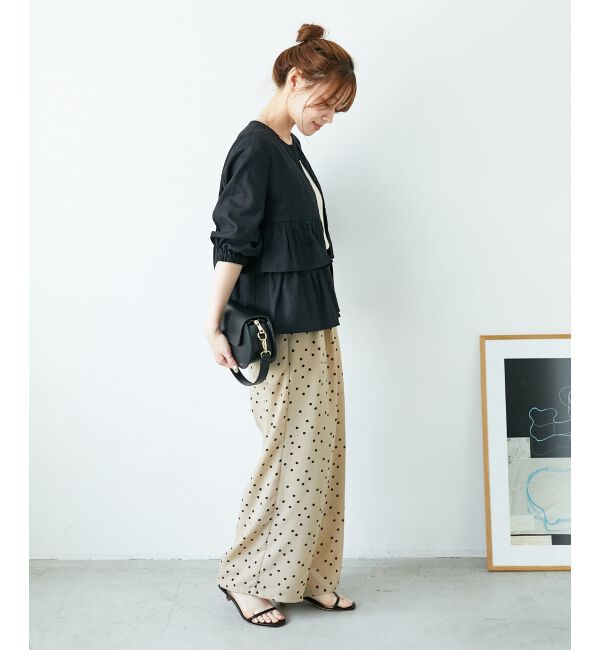  「《着映え◎》コットン麻フリルティアードジャケット」|その他|