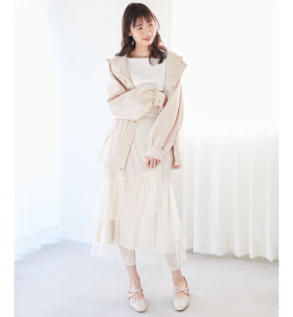 MAJESTICLEGON「ウエストきゅっとミディブルゾン」|ブルゾン・スタジャン|