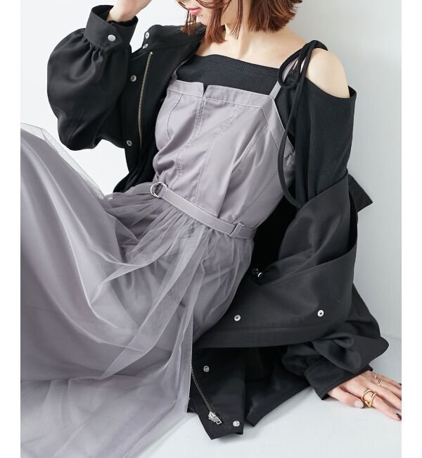 MAJESTICLEGON「ウエストきゅっとミディブルゾン」|ブルゾン・スタジャン|