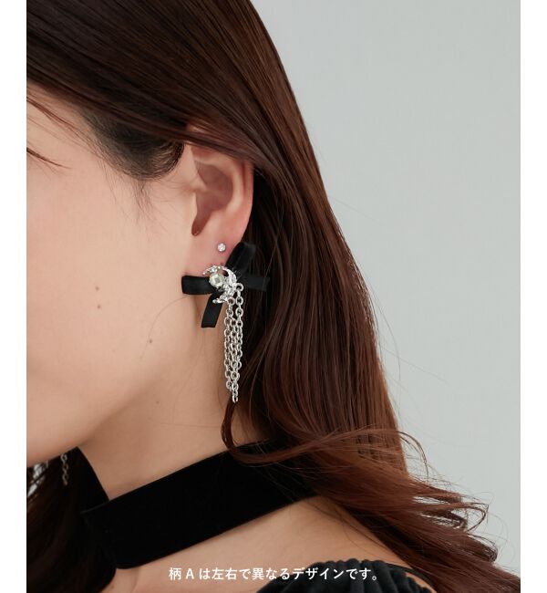 MAJESTICLEGON「リボンモチーフイヤリング」|イヤリング|